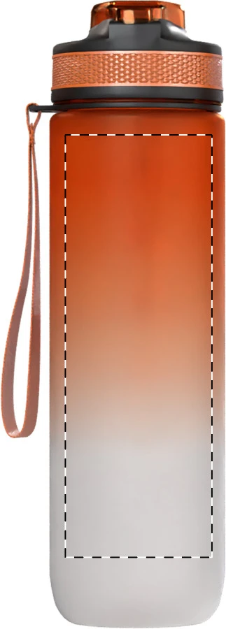 Sipgrade RPET motivačná fľaša – orange – tlačová plocha – Zadná strana