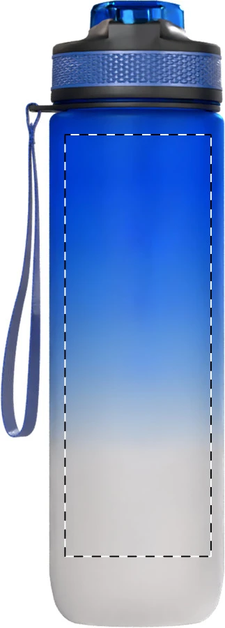 Sipgrade RPET motivačná fľaša – blue – tlačová plocha – Zadná strana