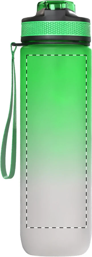 Sipgrade RPET motivačná fľaša – green – tlačová plocha – Zadná strana