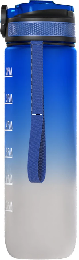 Sipgrade RPET motivačná fľaša – blue – tlačová plocha – Popruh