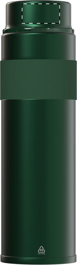 Lugula RSS izolovaná fľaša – green – tlačová plocha – Čiapka - predná strana