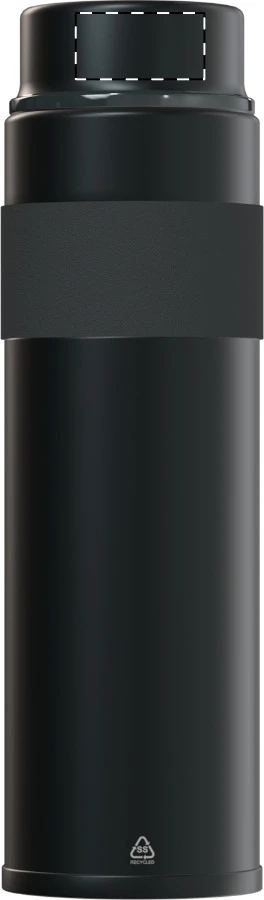 Lugula RSS izolovaná fľaša – dark grey – tlačová plocha – Čiapka - predná strana