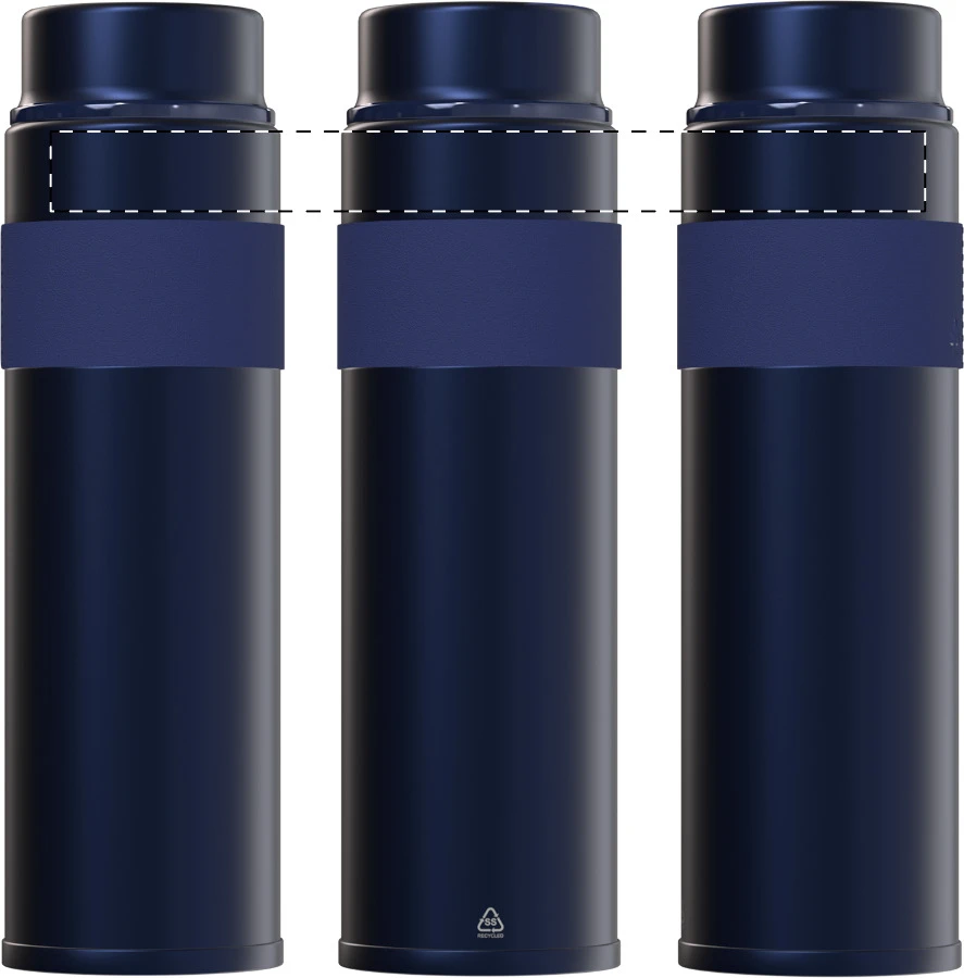 Lugula RSS izolovaná fľaša – dark blue – tlačová plocha – Horná časť obalu