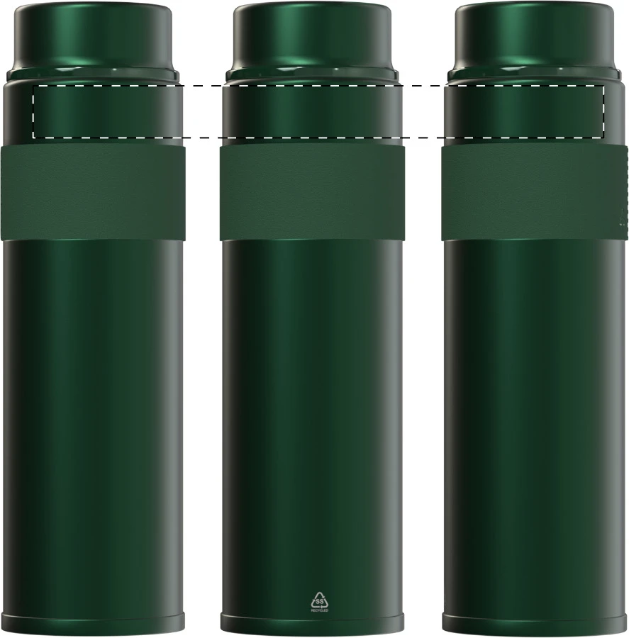 Lugula RSS izolovaná fľaša – green – tlačová plocha – Horná časť obalu