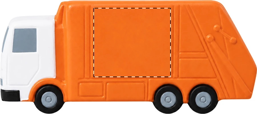 Binbud antistres – orange – tlačová plocha – Predná strana