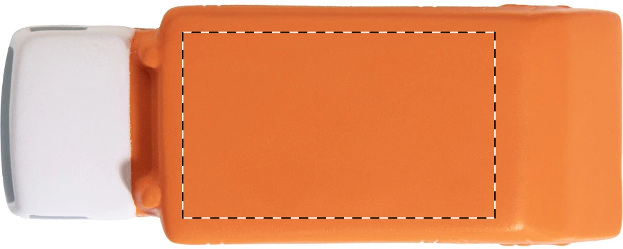 Binbud antistres – orange – tlačová plocha – Vrchná časť