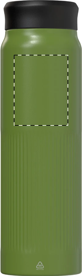 Nuptse RSS izolovaná fľaša – green – tlačová plocha – Predná strana