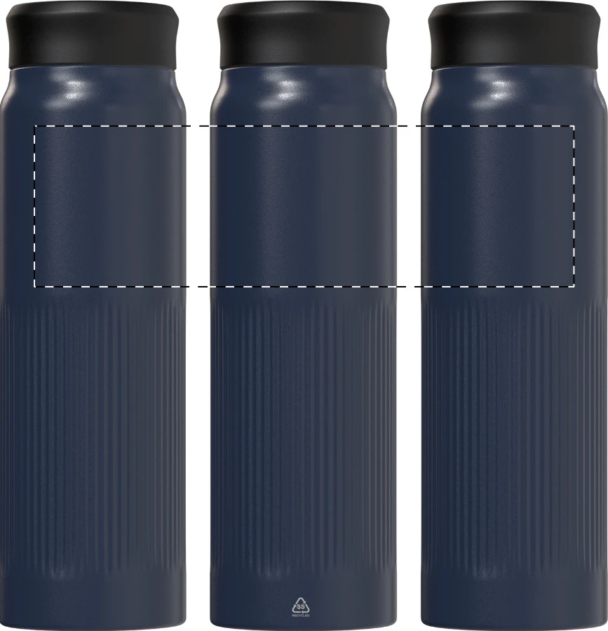 Nuptse RSS izolovaná fľaša – dark blue – tlačová plocha – Celoplošná potlač – rotačná sieťotlač