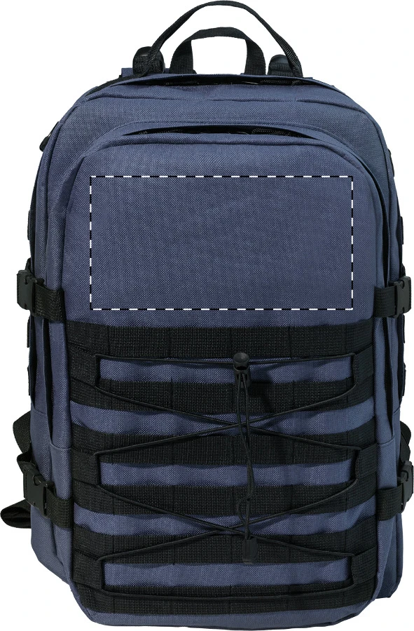 Tactbak outdoorový batoh RPET – dark blue – tlačová plocha – Predná strana - vrchná časť