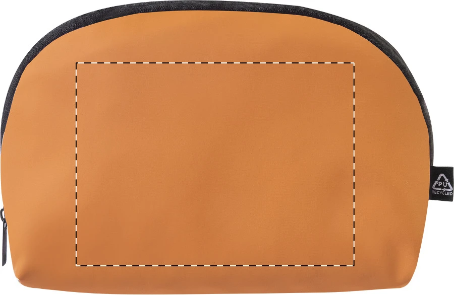 Pluum RPU kozmetická taštička – orange – tlačová plocha – Predná strana