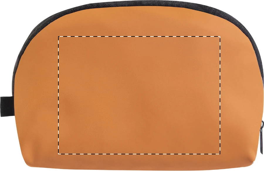 Pluum RPU kozmetická taštička – orange – tlačová plocha – Zadná strana