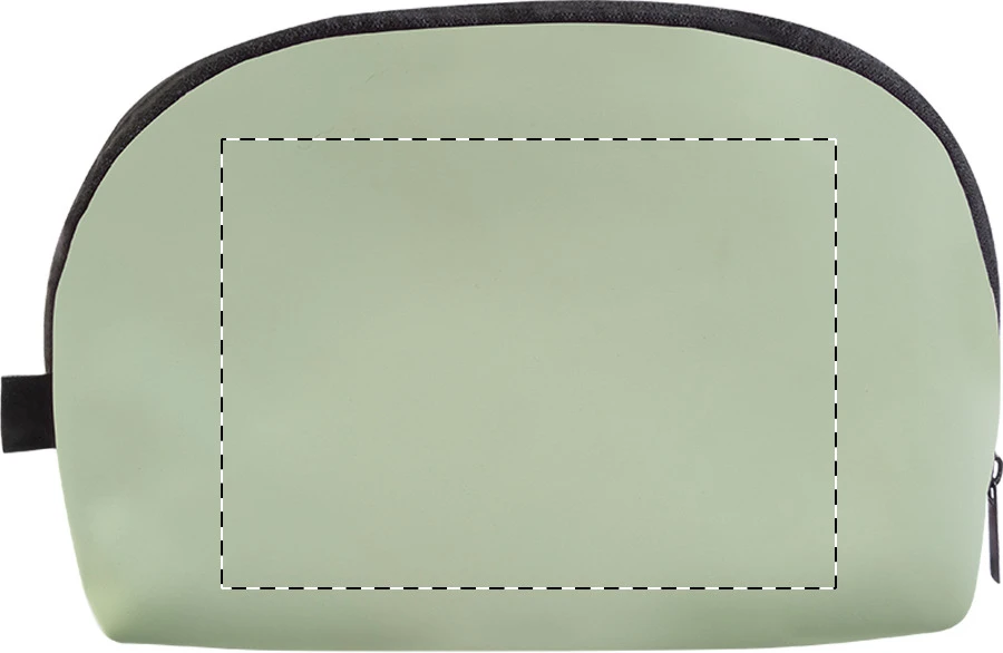 Pluum RPU kozmetická taštička – lime green – tlačová plocha – Zadná strana