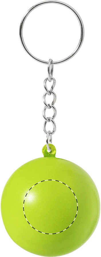 Relixa Fob antistres s príveskom na kľúče – lime green – tlačová plocha – Predná strana