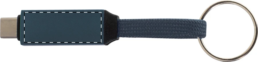 Keycab prívesok na kľúče 60W kábel USB-C – dark blue – tlačová plocha – Predná strana