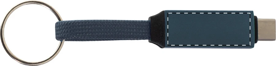 Keycab prívesok na kľúče 60W kábel USB-C – dark blue – tlačová plocha – Zadná strana