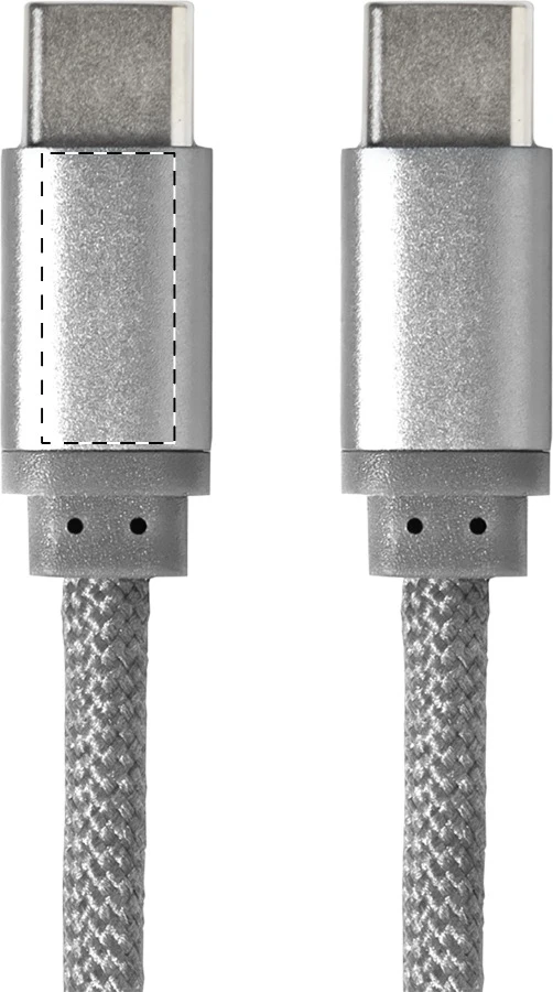 Magsle magnetický 60W kábel USB-C – silver – tlačová plocha – Ľavá strana