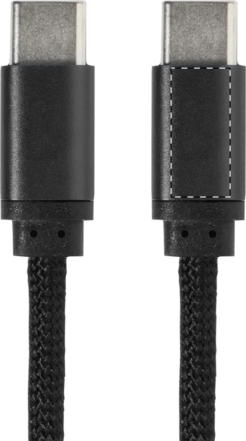 Magsle magnetický 60W kábel USB-C – čierna – tlačová plocha – Pravá strana