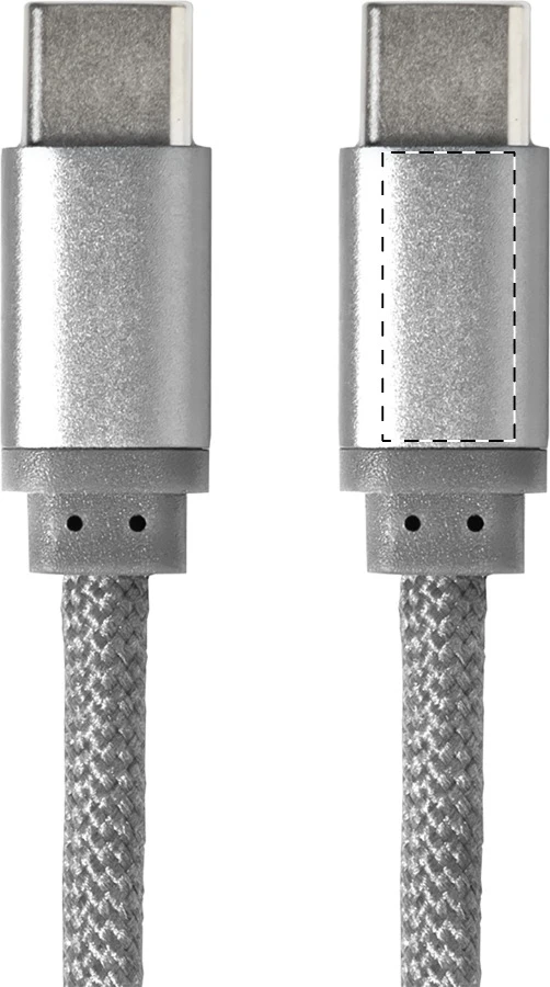 Magsle magnetický 60W kábel USB-C – silver – tlačová plocha – Pravá strana
