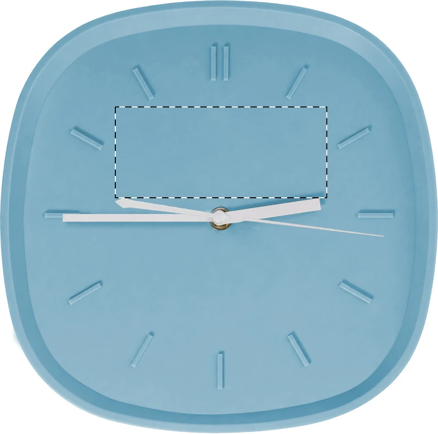 Rectra RPR nástenné hodiny – light blue – tlačová plocha – Predná strana - vrchná časť