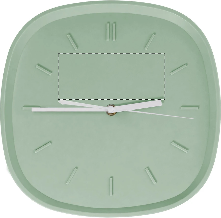 Rectra RPR nástenné hodiny – mint green – tlačová plocha – Predná strana - vrchná časť