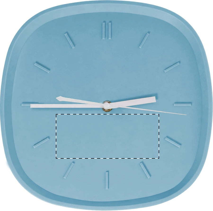 Rectra RPR nástenné hodiny – light blue – tlačová plocha – Predná strana - spodná časť