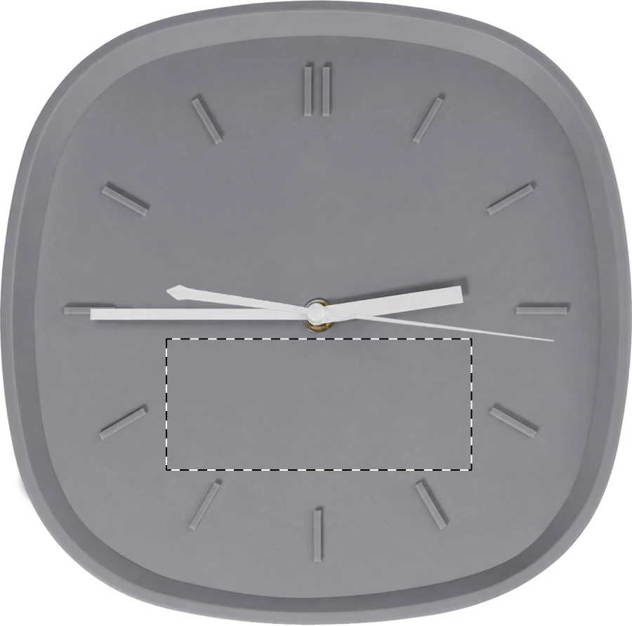 Rectra RPR nástenné hodiny – grey – tlačová plocha – Predná strana - spodná časť
