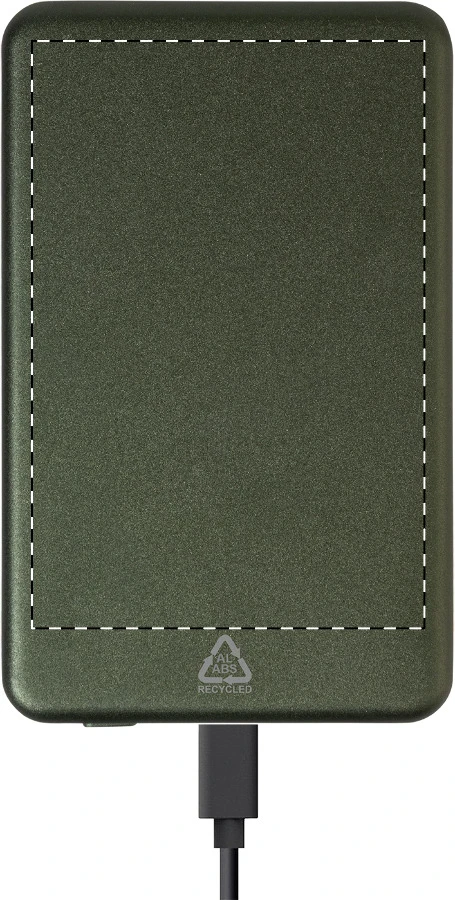 RaluLux powerbanka – dark green – tlačová plocha – Zadná strana