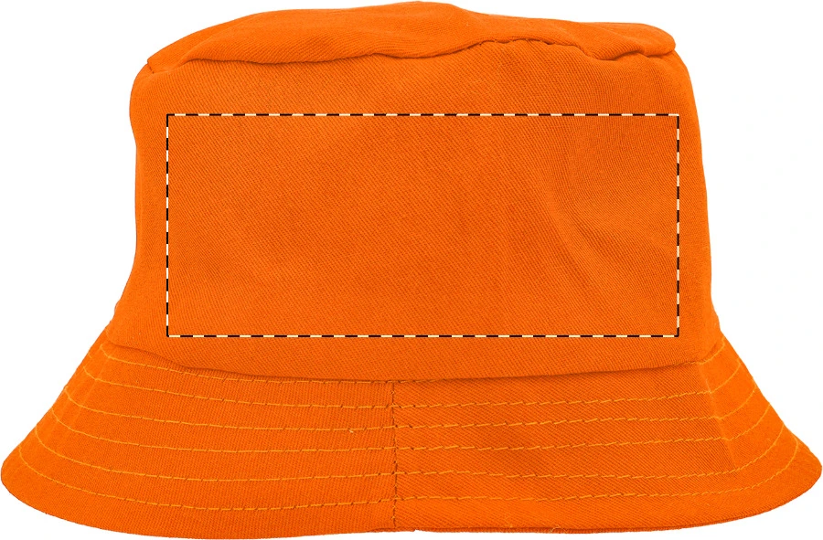 Bucketo rybársky klobúk – orange – tlačová plocha – Pravá strana