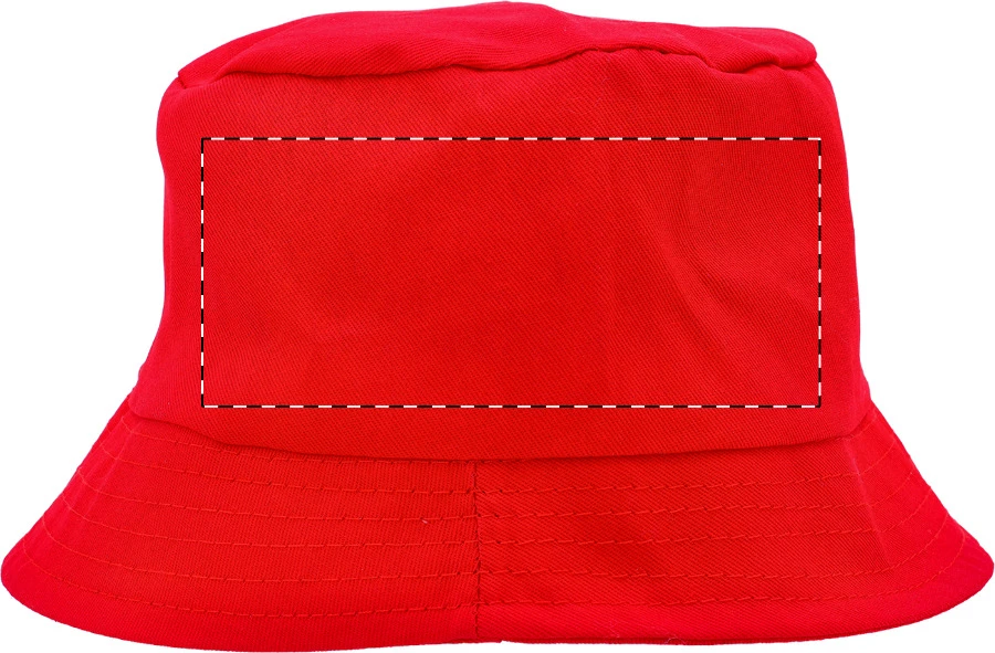 Bucketo rybársky klobúk – red – tlačová plocha – Pravá strana