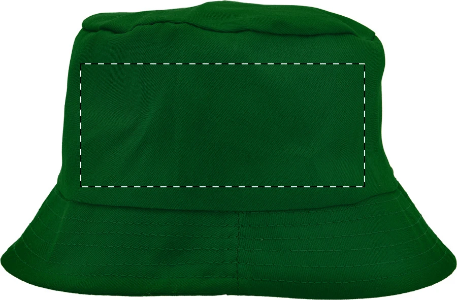 Bucketo rybársky klobúk – green – tlačová plocha – Ľavá strana