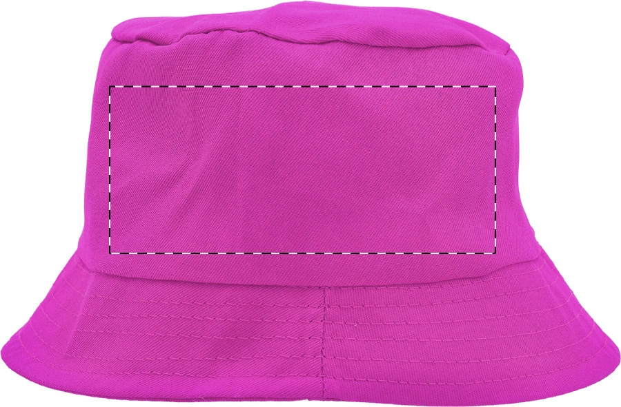 Bucketo rybársky klobúk – pink – tlačová plocha – Ľavá strana
