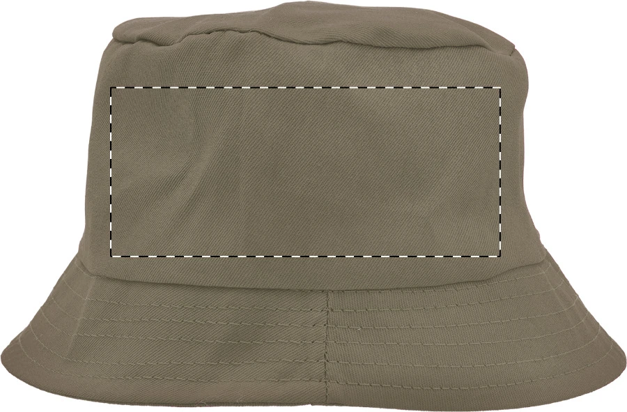 Bucketo rybársky klobúk – khaki – tlačová plocha – Ľavá strana