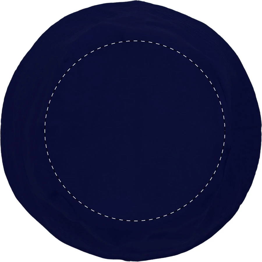 Bucketo rybársky klobúk – dark blue – tlačová plocha – Vrchná časť