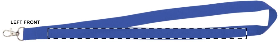 Event šnúrka na krk – blue – tlačová plocha – Ľavá stuha - predná strana