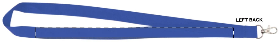 Event šnúrka na krk – blue – tlačová plocha – Ľavá stuha - zadná strana
