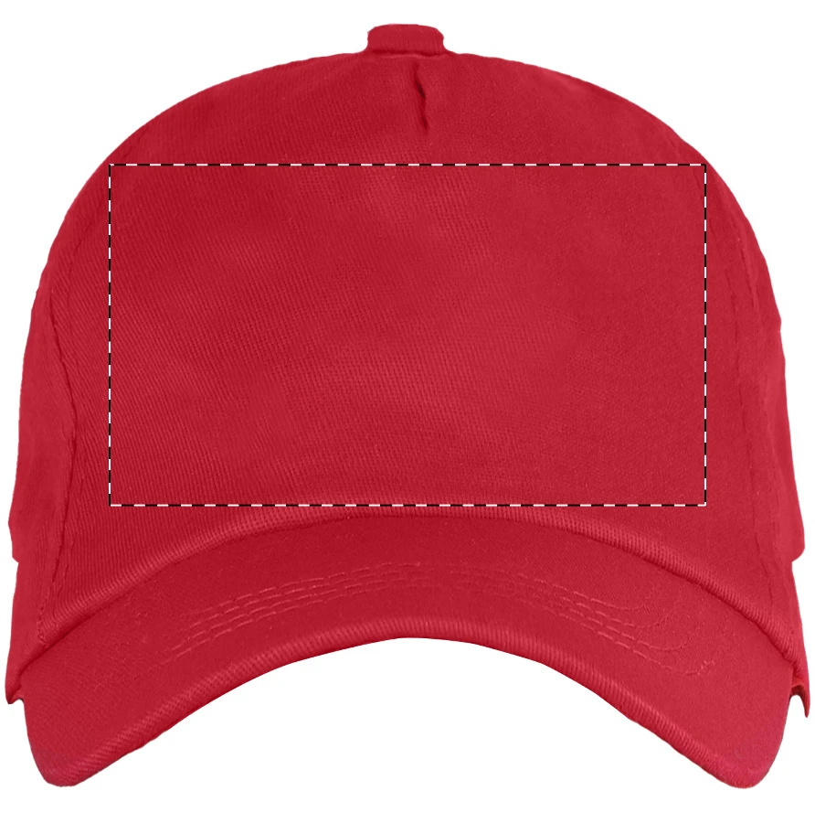 Reggie šiltovka – red – tlačová plocha – Predná strana