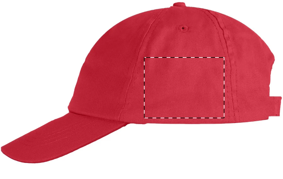 Reggie šiltovka – red – tlačová plocha – Ľavá strana
