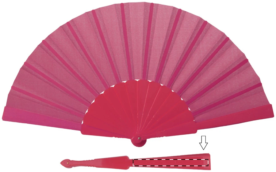 Costa vejár – pink – tlačová plocha – Predná strana