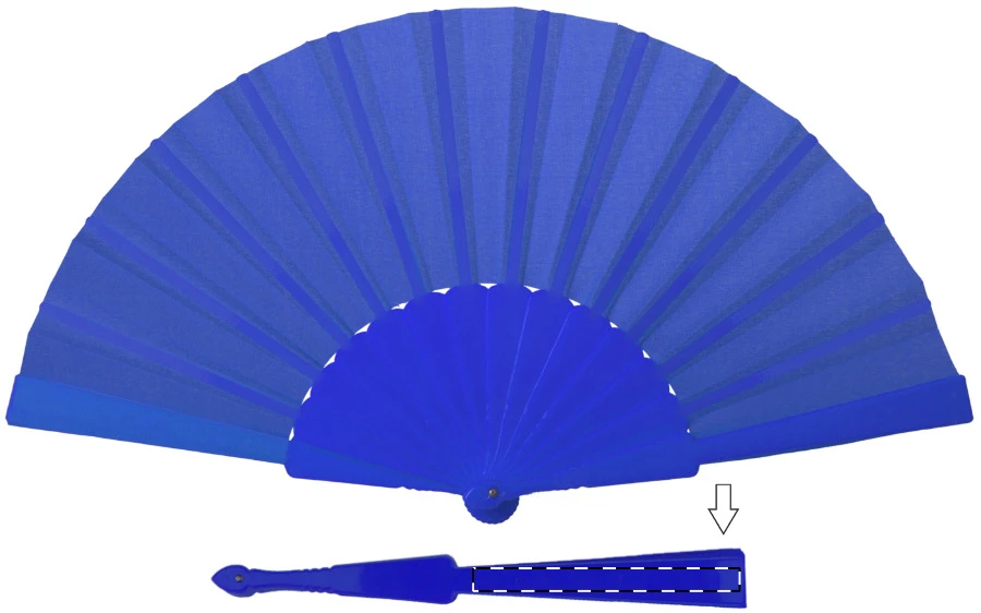 Costa vejár – blue – tlačová plocha – Zadná strana