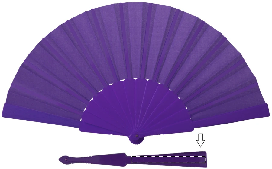 Costa vejár – purple – tlačová plocha – Zadná strana