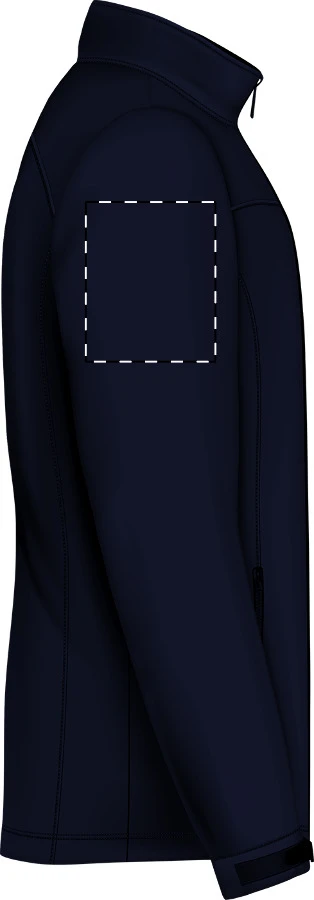 Toasta softshellová bunda – dark blue – tlačová plocha – Pravý rukáv
