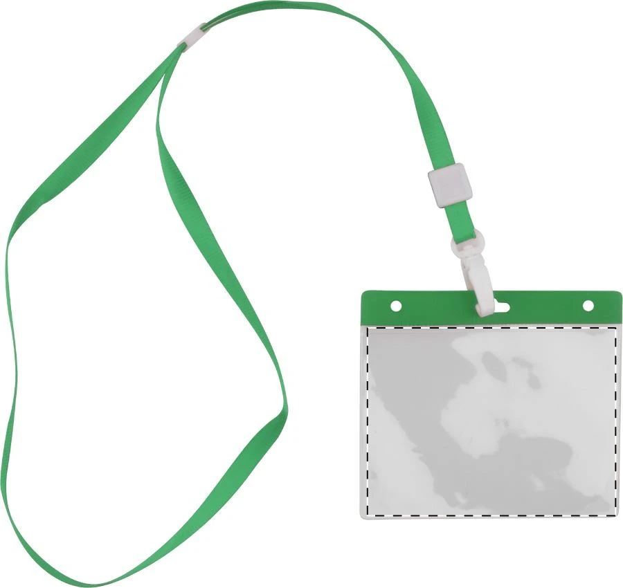 Ballek šnúrka na krk – green – tlačová plocha – Predná strana