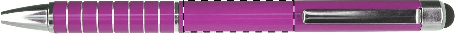 Gambit dotykové guľôčkové pero – pink – tlačová plocha – Na telo v línii s klipom