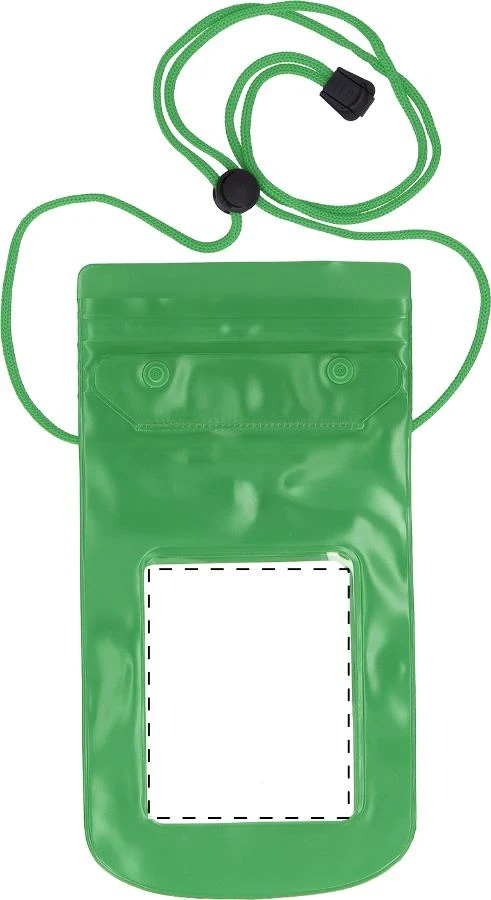 Chopy vodeodolné puzdro na mobil – green – tlačová plocha – Predná strana