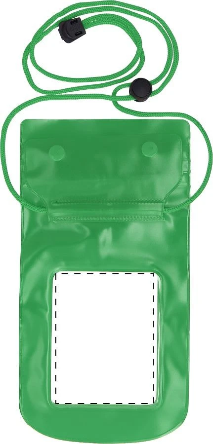 Chopy vodeodolné puzdro na mobil – green – tlačová plocha – Zadná strana