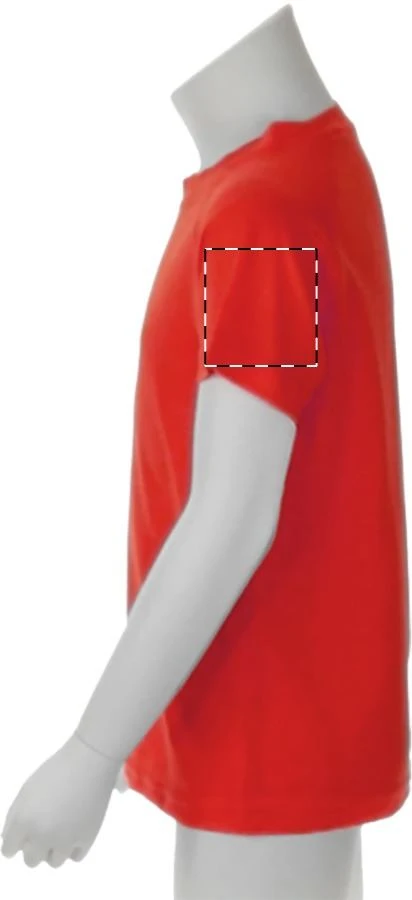 Zeffer športové tričko pre deti – red – tlačová plocha – Ľavý rukáv