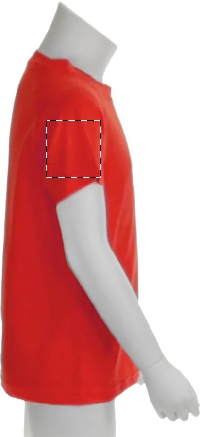 Zeffer športové tričko pre deti – red – tlačová plocha – Pravý rukáv