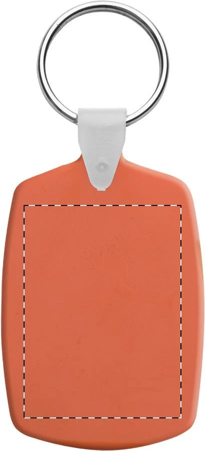 Slice prívesok na kľúče – orange – tlačová plocha – Zadná strana