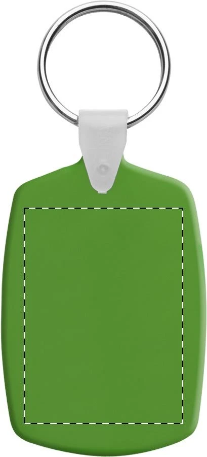 Slice prívesok na kľúče – green – tlačová plocha – Zadná strana