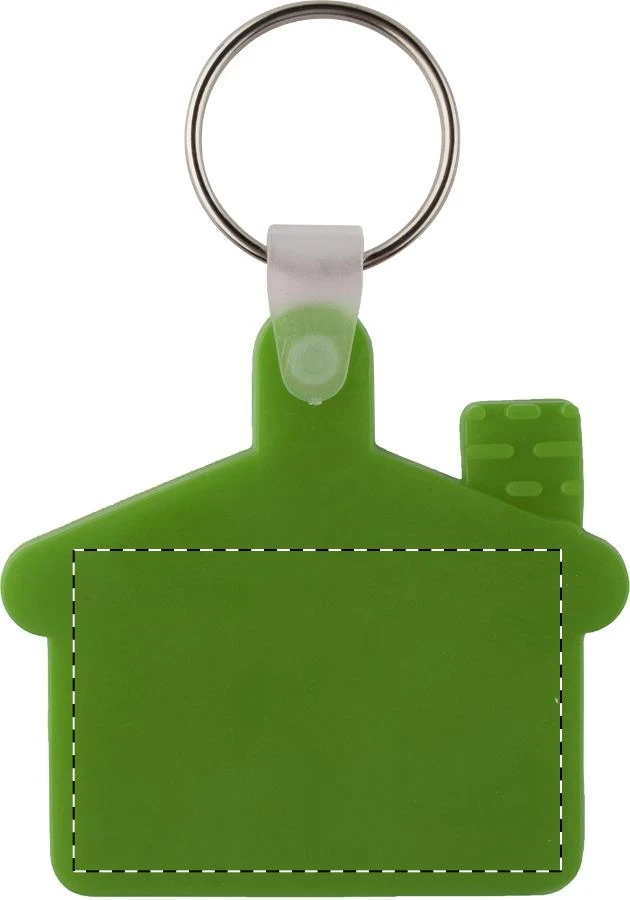 Cottage prívesok na kľúče – green – tlačová plocha – Predná strana